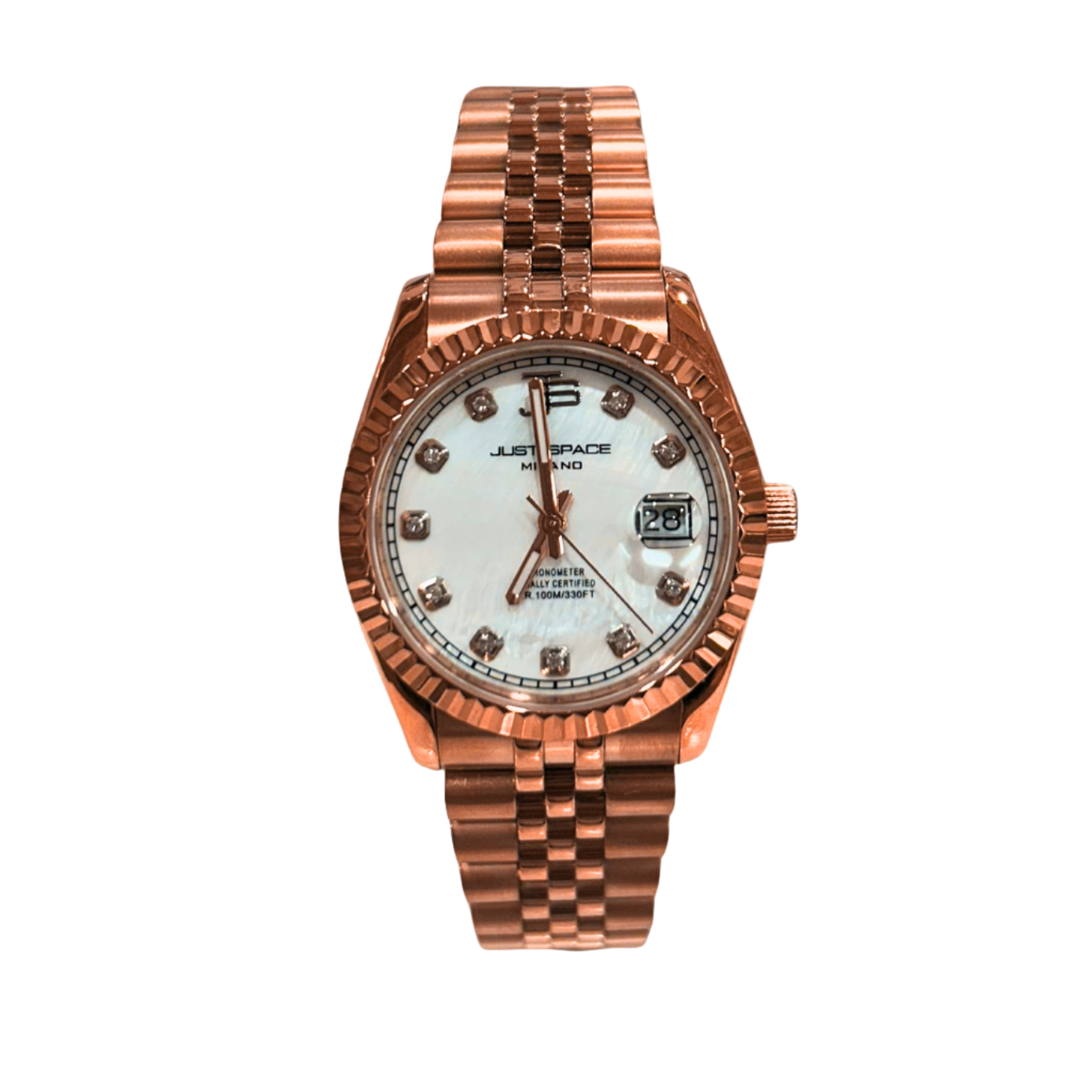 just space rame con quadrante bianco