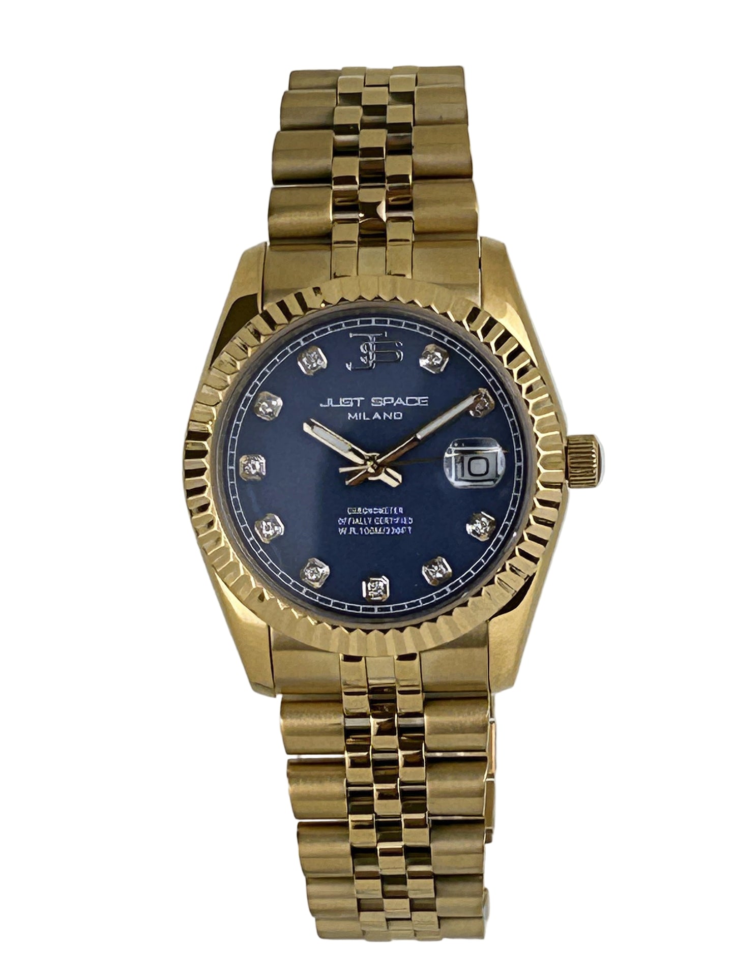 just space color oro con quadrante blu