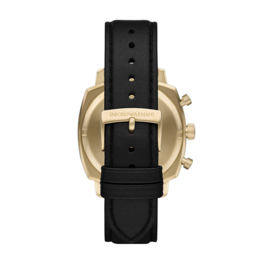Orologio Emporio Armani cronografo in pelle nera AR11690