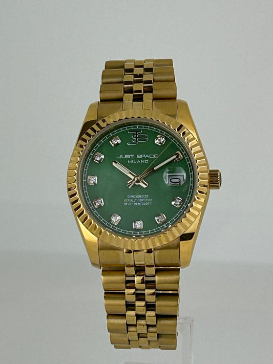 JUST SPACE ORO CON QUADRANTE VERDE