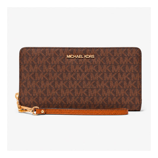 Portafoglio da donna Michael Kors 35S6GTVE9B-Brown  metalleria oro
