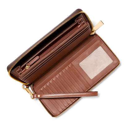 Portafoglio da donna Michael Kors 35S6GTVE9B-Brown  metalleria oro