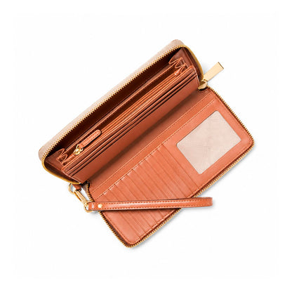 Portafoglio da donna Michael Kors 35S6GTVE9B-Brown  metalleria oro