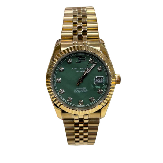 just space color oro con quadrante verde