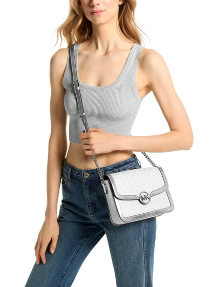 BORSA MICHAEL KORS LEIDA SILVER